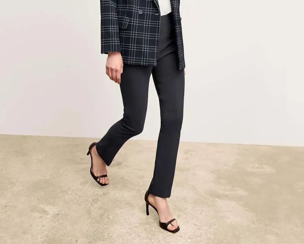 M.M. Lafleur Women's 10 Black Foster Cigarette Pants High Rise Slim Straight